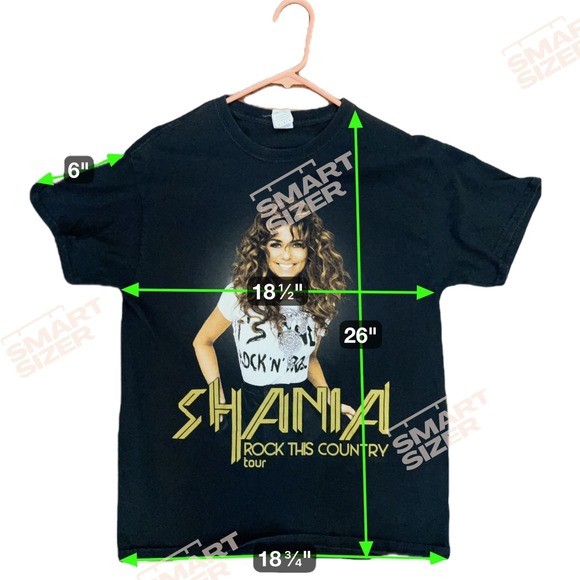 Shania Twain Rock This‎ Country Tour T Shirt Black Gildan Medium Graphic - Picture 5 of 5